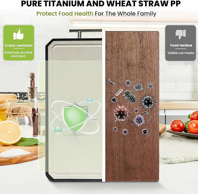 Titanium Cutting Board for Kitchen, Double Sided Titanium Cutting Board - Image 6