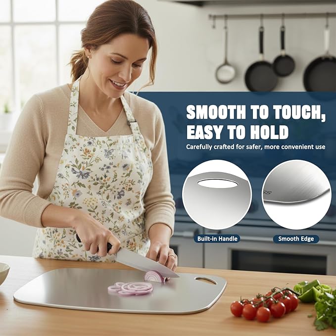 Real 99.85% Pure Titanium Cutting Board Non-Toxic 15" x 11"- BPA Free, - Image 9