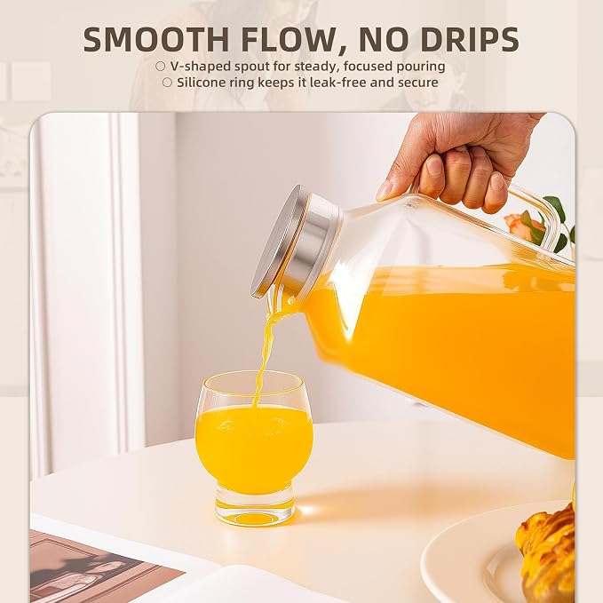 Glass Pitcher, 3.6L Glass Water Pitcher - Image 3