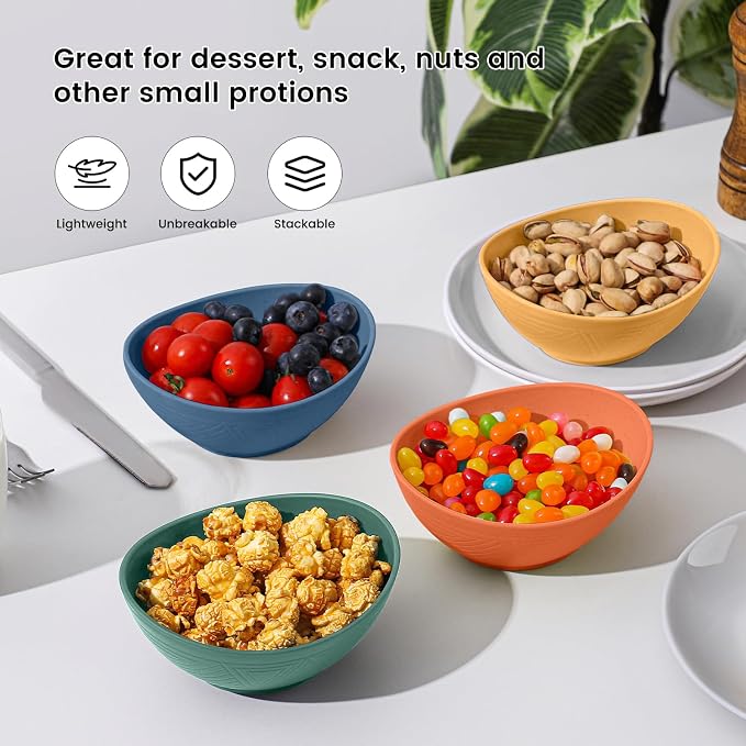 Wheat Straw Small Bowls Set of 4 - Image 5