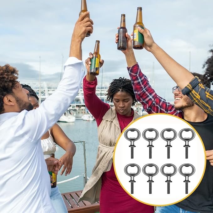 Metal Bottle Opener Kits 8 Pack Blank Stainless Steel Bottle Opener Insert Kits - Image 7