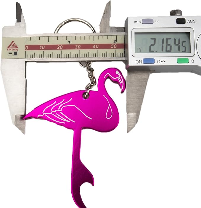 SWATOM Pink Flamingo 6PCS Bottle Opener Keychain Beer Openers Tool Key Chain - Image 6