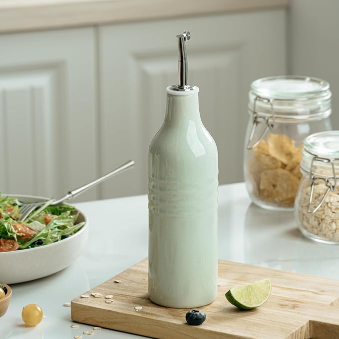famiware Jupiter 16oz Ceramic Olive Oil Dispenser Bottle, 1 Piece Oil Dispenser - Image 2