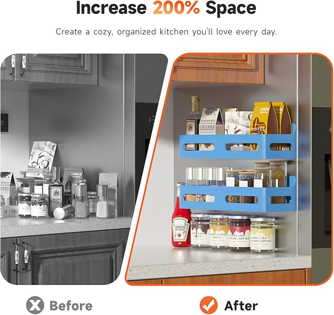 Sevenblue 4 Pack Strong Magnetic Spice Rack - Image 3