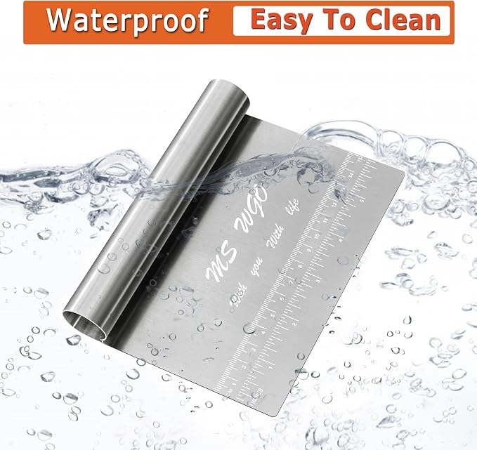 Pro Dough Pastry Scraper/Cutter/Chopper Stainless Steel Mirror Polished - Image 7