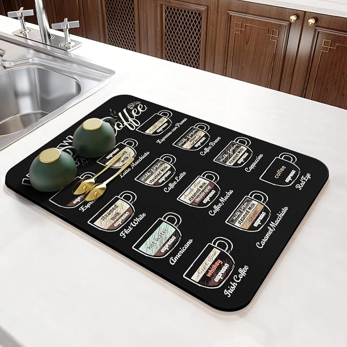 Fun Coffee Mat 23inx15in, Coffee Bar Mat - Image 4