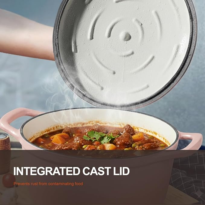 Overmont Enameled Cast Iron Dutch Oven - Image 2