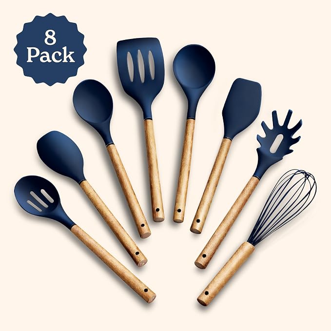 Country Kitchen Non Stick Silicone Utensil Set - Image 2
