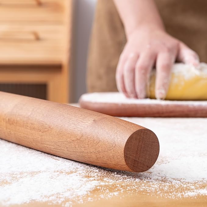 AISOSO French Rolling Pin, 15.75 Inches Wood Rolling Pins - Image 5