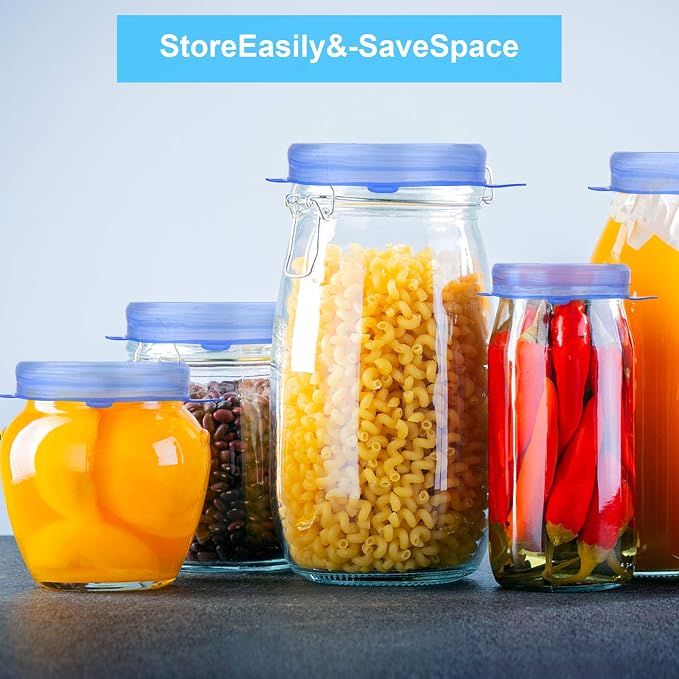 YXYL 14 PCS Reusable Silicone Stretch and Seal Lids - Image 7