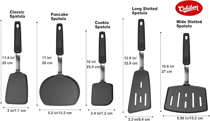 Silicone Spatula Set, Spatulas Silicone Heat Resistant Mixed 5 Piece Kitchen - Image 5