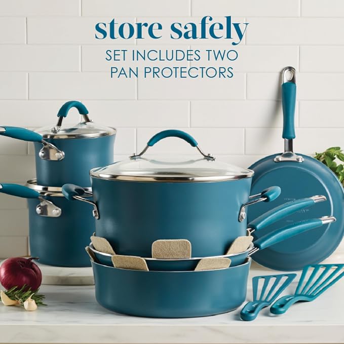 Rachael Ray Cucina Ceramic Cookware Set - Image 6