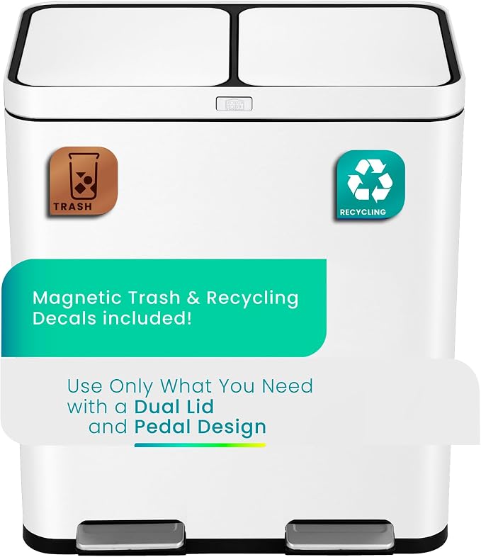 Home Zone Living 16 Gallon Kitchen Trash Can - Image 3