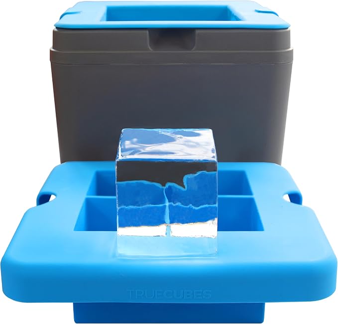 True Cubes Crystal Clear Ice Cube Maker, 4 Large 2"x2"x2" Ice Cubes by TrueCubes