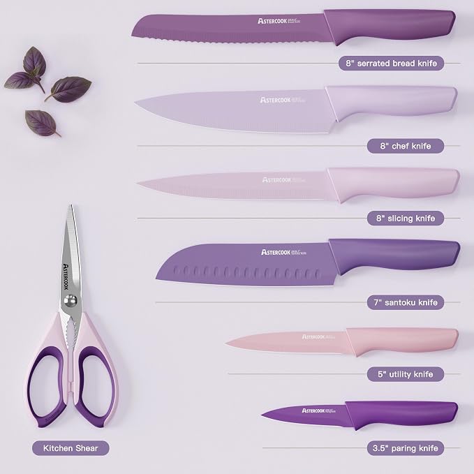 Astercook Knife Set, 13 Pieces Kitchen Knives Set - Image 6