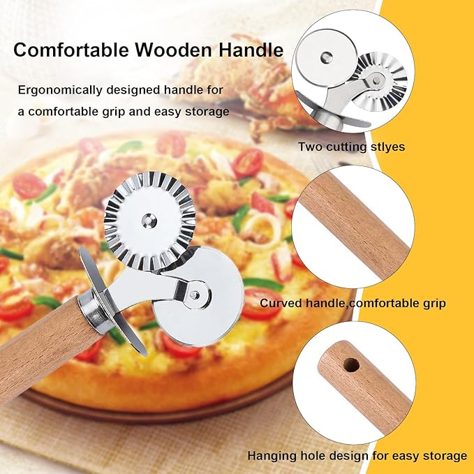 Pastry Double Cutter Wheel, Dual-Head Baking Tool - Image 5