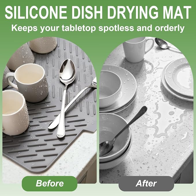 Silicone Drying Mat, Heat-Resistant, Eco-friendly, Hygienic Drying Pad - Image 5