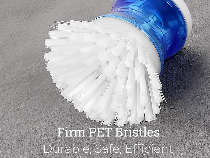 Dish Brush with Soap Dispenser, Firm Bristles Dish Scrubber - Image 2