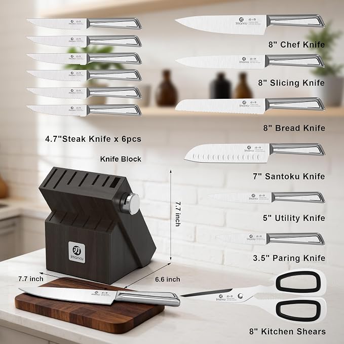 imarku Japanese High Carbon Stainless Steel Knife Set - Image 9
