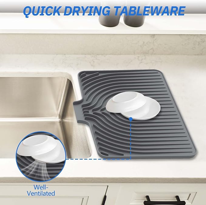 Dish Drying Mat for Kitchen Counter, - Image 9
