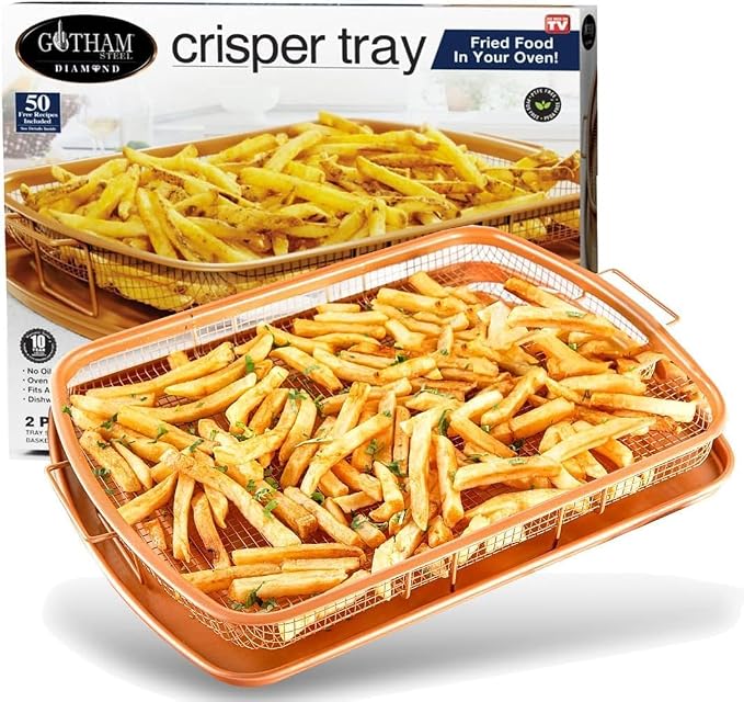 Gotham Steel Baking Sheet with Air Fry Rack, 16.5” x 12.5”, Use as Cooling Wire by GothamSteel