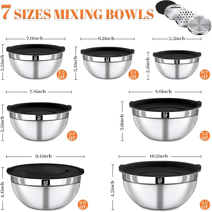 21PCS Mixing Bowls with Lids Set - Image 2