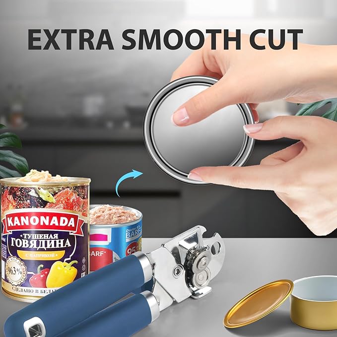 Safring Can Opener Manual, Heavy Duty Handheld Strong Can Opener - Image 7