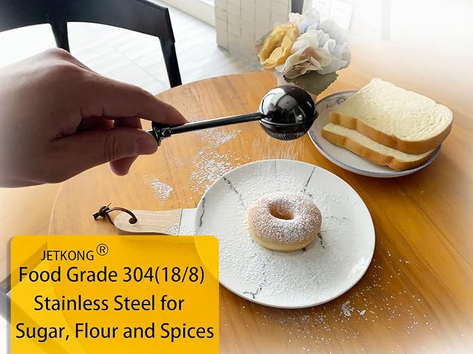 JETKONG Baker's Dusting Wand for Sugar, Flour and Spices, Stainless Steel - Image 3