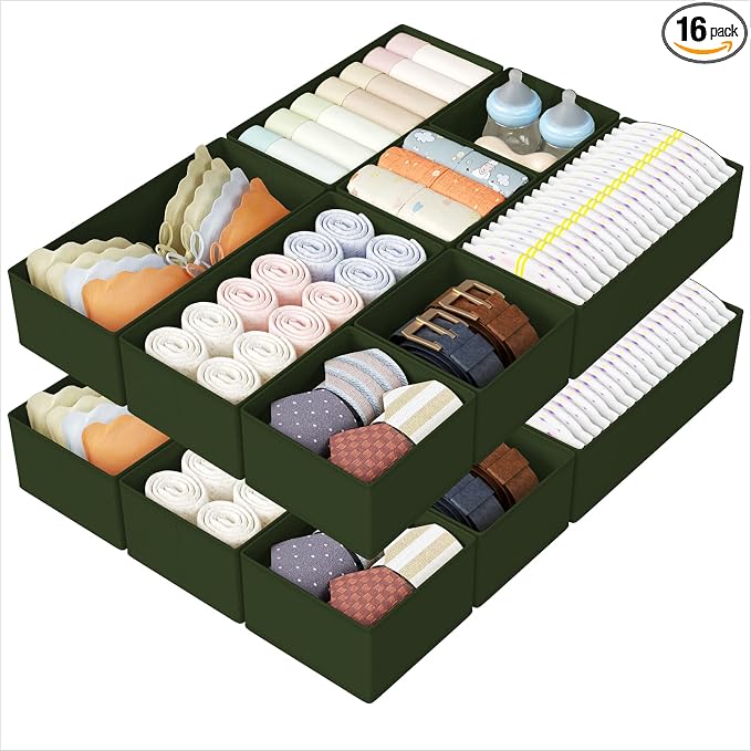 DIMJ Drawer Organizers Clothes, Fabric Closet Organizers and Storage, Shallow by DiMJ