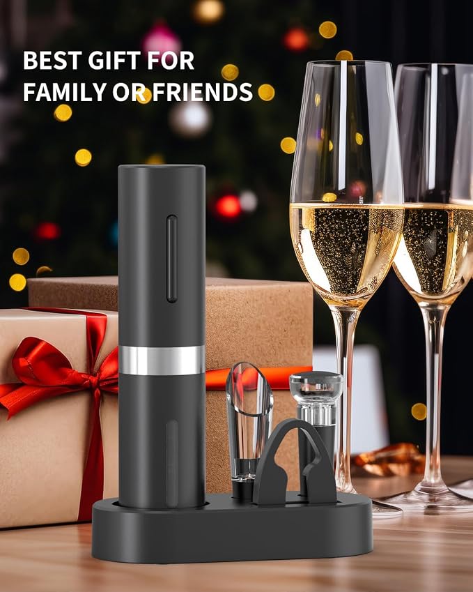 CIRCLE JOY Electric Wine Bottle Opener Set Rechargeable Wine Corkscrew Cordless - Image 6