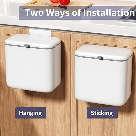 Compost Bin Kitchen for Countertop or Under Sink, 2.6 Gallon Hanging Small - Image 6