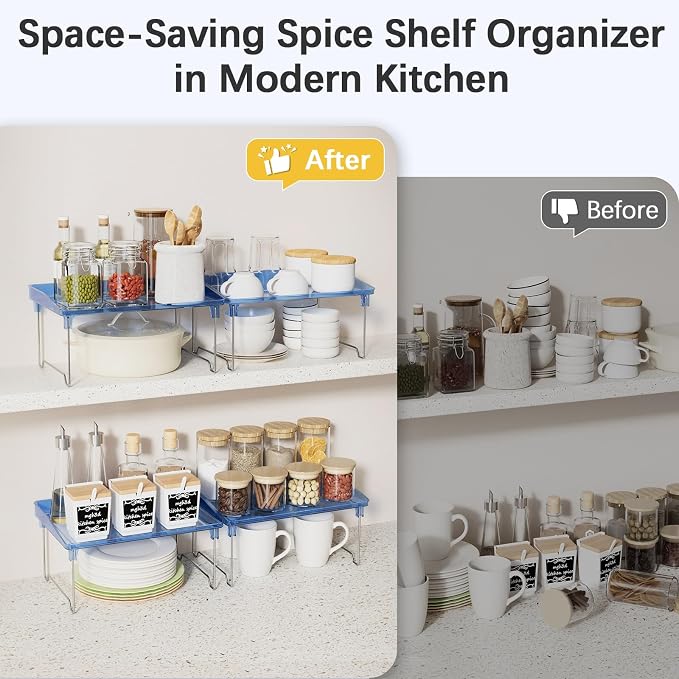 STARLATTA Acrylic Cabinet Organizer Shelf, Spice Rack, Countertop Organizers - Image 4