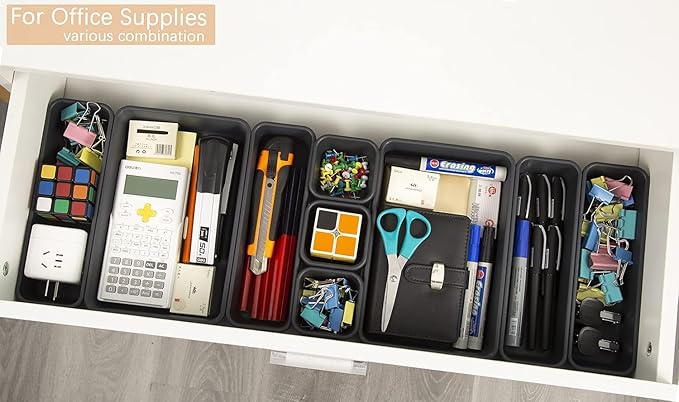 Kutesna 15 PCS Interlocking Desk Drawer Organizer Separator - Image 4