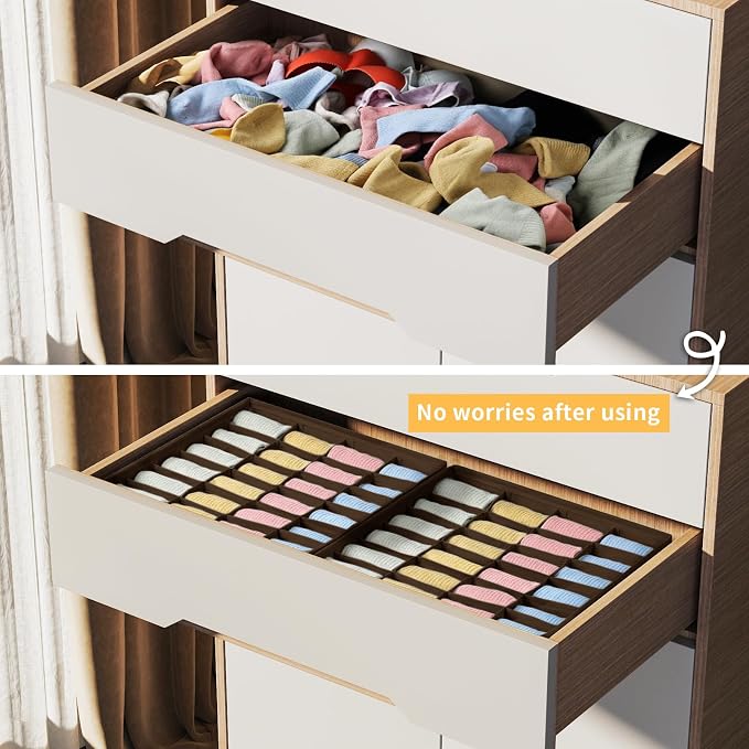 Joyoldelf Sock Organizer Drawer Organizer - Image 7