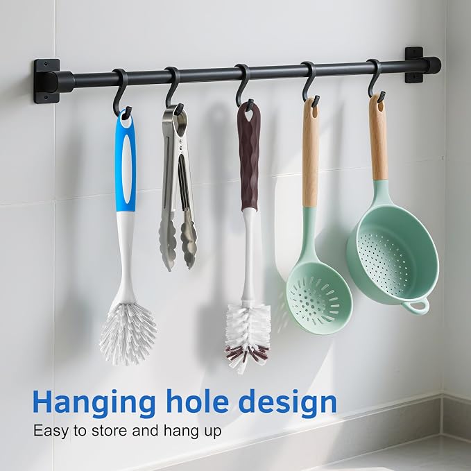 Long Handle Kitchen Cleaning Brush Set of 2, Long Handle Tableware Brush - Image 3