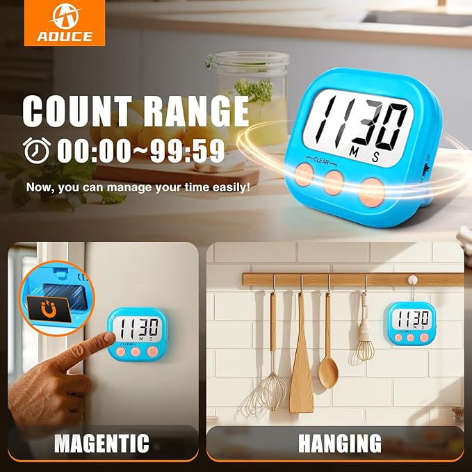 2 Pack Kitchen Timers Loud Ring Digital Timers - Image 3