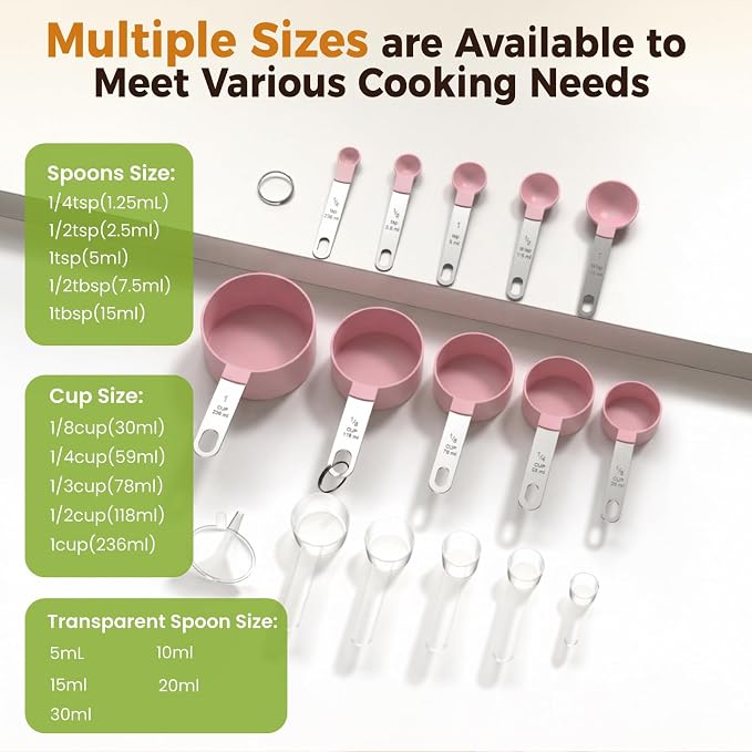 16PCS Measuring Cups and Spoons Set, Measuring Spoon Set - Image 5
