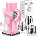 KEOUKE Rotary Cheese Grater Hand Crank Pink by KEOUKE