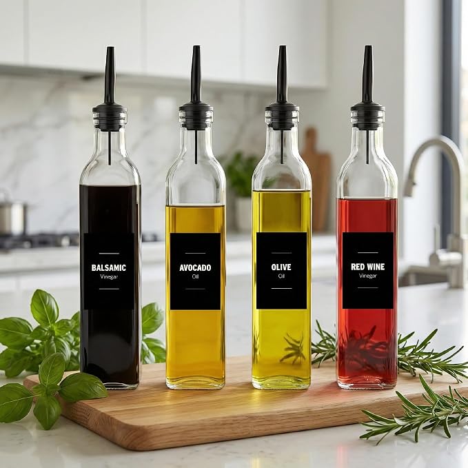 Olive Oil & Vinegar Dispenser Bottle Set - Image 2