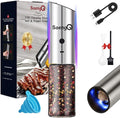 Gravity Electric Salt and Pepper Grinders refillable 1 Pack, USB Rechargeable by SaengQ