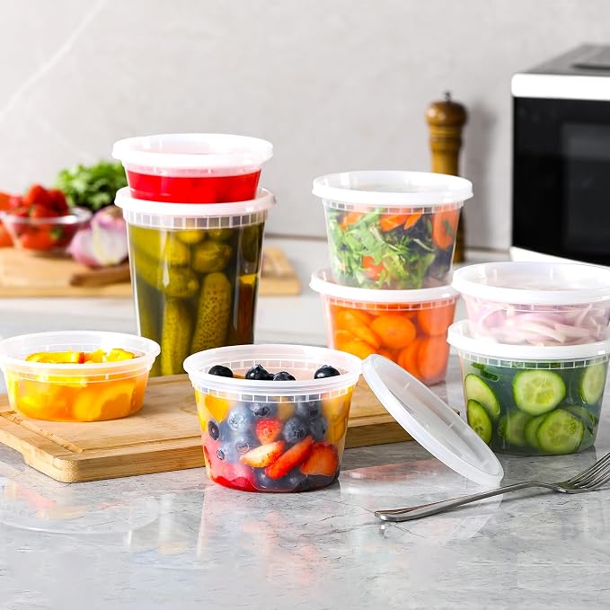 AOZITA 24 Sets Plastic Deli Food Containers - Image 4
