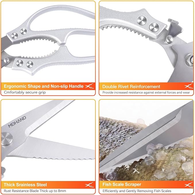 MDHAND Heavy Duty Poultry Shears, Kitchen Food Scissors All Purpose - Image 5