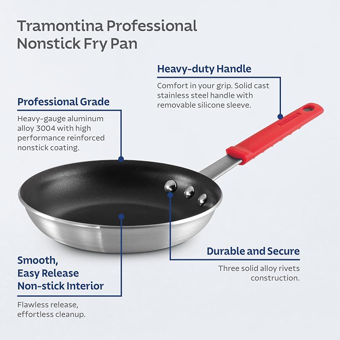 Tramontina Professional 8-Inch Non Stick Small Frying Pan, Heavy-Gauge Aluminum - Image 3