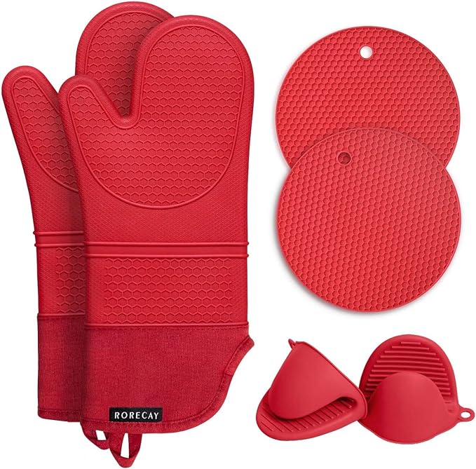 Rorecay 6pcs Oven Mitts and Pot Holders Sets by Rorecay