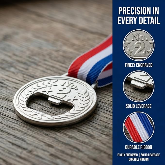 Cabilock 3pcs Bottle Opener, Medal Shaped Beer Opener - Image 2