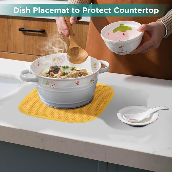 GeeRic Microfiber Dish Drying Mat, Super Absorbent Kitchen Dish Drying Pad - Image 6