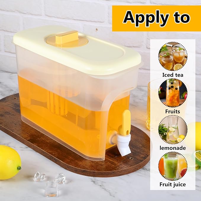 Drink Dispenser for Fridge 1 Gallon Beverage Liquid Drink Container - Image 4