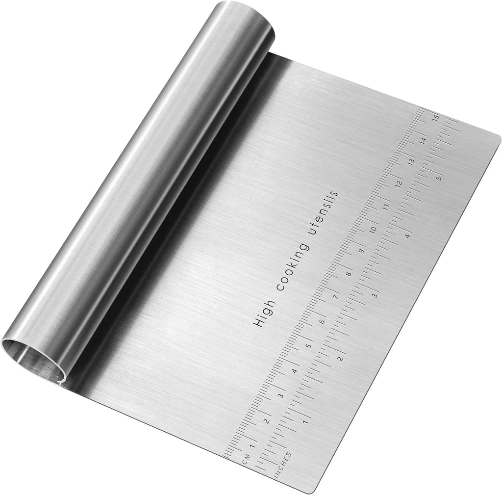 Pro Dough Pastry Scraper/Cutter/Chopper Stainless Steel Mirror