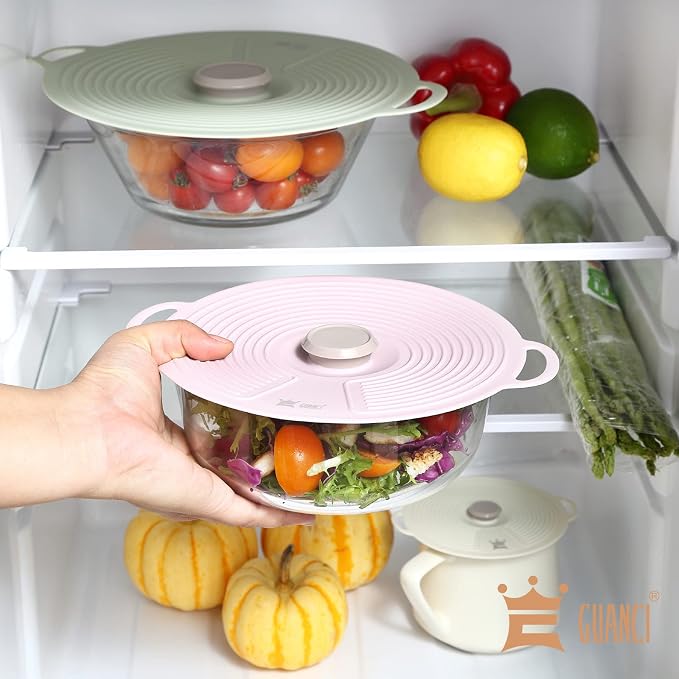 GUANCI Silicone Lids for Bowl 8 Pack, Microwave Splatter Cover - Image 4