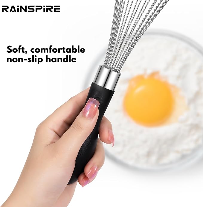Rainspire 12-Inch Wire Whisk Stainless Steel, Balloon Whisks - Image 4